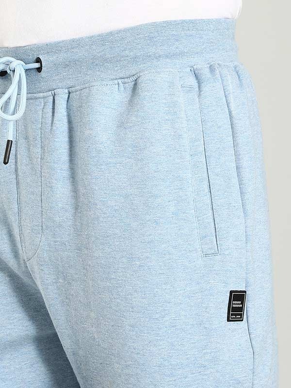 Indian Terrain Men's Regular Fit Solid Blue Track Pants